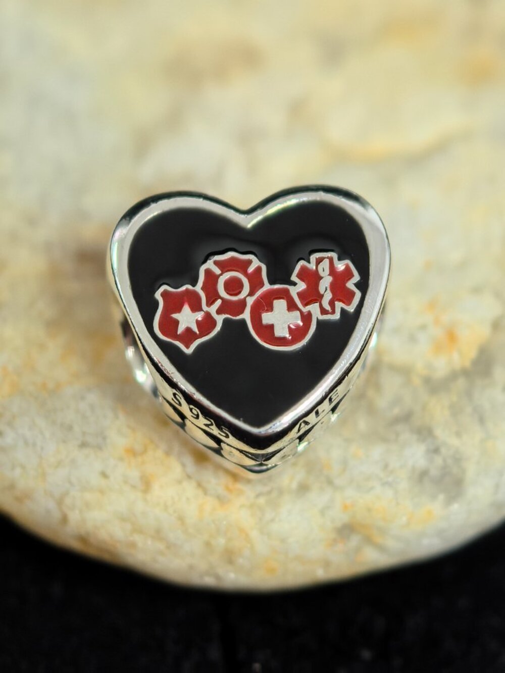 Pandora Las Vegas Strong First Responder Charm, S925 Silver Jewelry (Women's)
